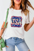 Load image into Gallery viewer, USA Graphic Round Neck Tee Shirt