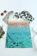 Load image into Gallery viewer, Tie-Dye Leopard Short Sleeve Tee