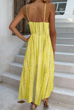 Load image into Gallery viewer, Printed Surplice Adjustable Spaghetti Strap Maxi Dress