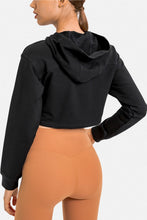 Load image into Gallery viewer, Long Sleeve Cropped Sports Hoodie