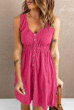 Load image into Gallery viewer, Sleeveless Button Down Mini Dress