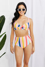 Load image into Gallery viewer, Take A Dip Twist High-Rise Bikini in Stripe