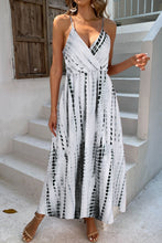 Load image into Gallery viewer, Printed Surplice Adjustable Spaghetti Strap Maxi Dress