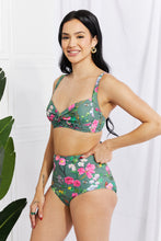 Load image into Gallery viewer, Take A Dip Twist High-Rise Bikini in Sage