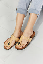 Load image into Gallery viewer, MMShoes Drift Away T-Strap Flip-Flop in Sand