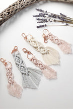 Load image into Gallery viewer, Macrame Fringe Keychain Assorted 4-Pack