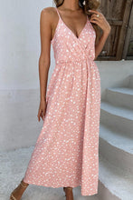 Load image into Gallery viewer, Printed Surplice Adjustable Spaghetti Strap Maxi Dress