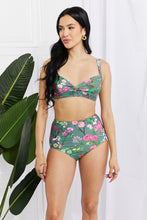 Load image into Gallery viewer, Take A Dip Twist High-Rise Bikini in Sage
