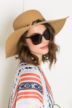Load image into Gallery viewer, Justin Taylor Printed Belt Sunhat in Beige