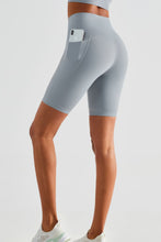 Load image into Gallery viewer, High-Rise Wide Waistband Biker Shorts with Pockets