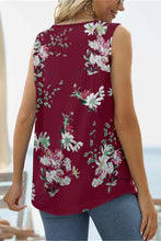 Load image into Gallery viewer, Printed Square Neck Curved Hem Tank