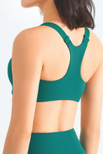 Load image into Gallery viewer, Zip-Up Racerback Sports Bra
