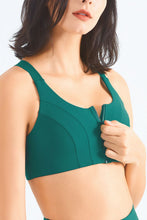 Load image into Gallery viewer, Zip-Up Racerback Sports Bra