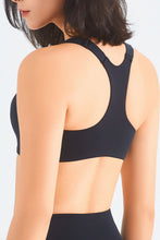Load image into Gallery viewer, Zip-Up Racerback Sports Bra