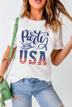 Load image into Gallery viewer, PARTY IN THE USA Round Neck Cuffed Tee