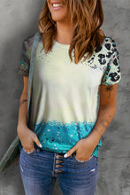 Load image into Gallery viewer, Tie-Dye Leopard Short Sleeve Tee