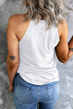 Load image into Gallery viewer, Floral Graphic Grecian Neck Tank