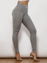 Load image into Gallery viewer, Full Size Contrast Detail High Waist Leggings