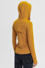 Load image into Gallery viewer, Zip Up Drawstring Detail Hooded Sports Jacket