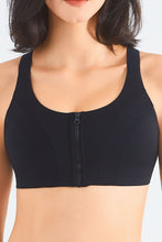Load image into Gallery viewer, Zip-Up Racerback Sports Bra