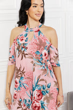 Load image into Gallery viewer, Sew In Love Full Size Fresh-Cut Flowers Cold-Shoulder Dress