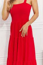 Load image into Gallery viewer, Zenana Full Size Life's A Picnic Smocked Tiered Midi Dress