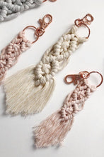 Load image into Gallery viewer, Macrame Fringe Keychain Assorted 4-Pack