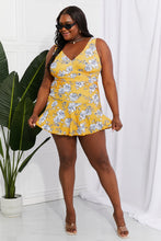 Load image into Gallery viewer, Full Size Clear Waters Swim Dress in Mustard