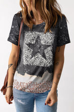 Load image into Gallery viewer, Mixed Print Round Neck Short Sleeve T-Shirt