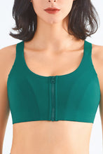 Load image into Gallery viewer, Zip-Up Racerback Sports Bra