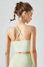 Load image into Gallery viewer, Crisscross Gathered Detail Cropped Sports Cami