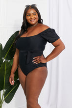 Load image into Gallery viewer, Salty Air Puff Sleeve One-Piece in Black