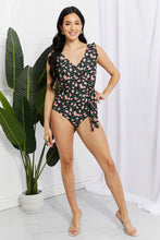 Load image into Gallery viewer, Full Size Float On Ruffle Faux Wrap One-Piece in Floral