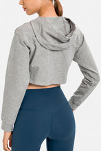 Load image into Gallery viewer, Long Sleeve Cropped Sports Hoodie