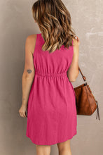 Load image into Gallery viewer, Sleeveless Button Down Mini Dress