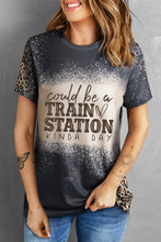 Load image into Gallery viewer, Slogan Graphic Leopard Tee Shirt