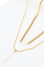 Load image into Gallery viewer, Double-Layered Freshwater Pearl Stainless Steel Necklace