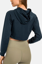 Load image into Gallery viewer, Long Sleeve Cropped Sports Hoodie