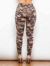 Load image into Gallery viewer, Full Size Camouflage Buttoned Leggings