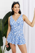 Load image into Gallery viewer, Full Size Clear Waters Swim Dress in Blue