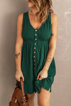 Load image into Gallery viewer, Sleeveless Button Down Mini Dress