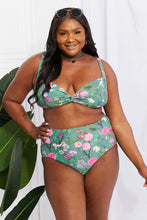 Load image into Gallery viewer, Take A Dip Twist High-Rise Bikini in Sage
