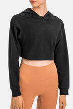 Load image into Gallery viewer, Long Sleeve Cropped Sports Hoodie