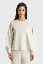 Load image into Gallery viewer, Dropped Shoulder Round Neck Sports Top