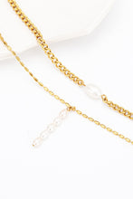 Load image into Gallery viewer, Double-Layered Freshwater Pearl Stainless Steel Necklace