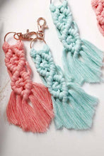 Load image into Gallery viewer, Macrame Fringe Keychain Assorted 4-Pack
