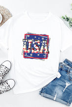 Load image into Gallery viewer, USA Graphic Round Neck Tee Shirt