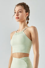 Load image into Gallery viewer, Crisscross Gathered Detail Cropped Sports Cami