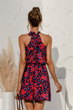 Load image into Gallery viewer, Floral Tied Sleeveless Mini Dress