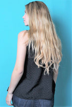 Load image into Gallery viewer, Suzie's Black Floral Lace Sleeveless Top back